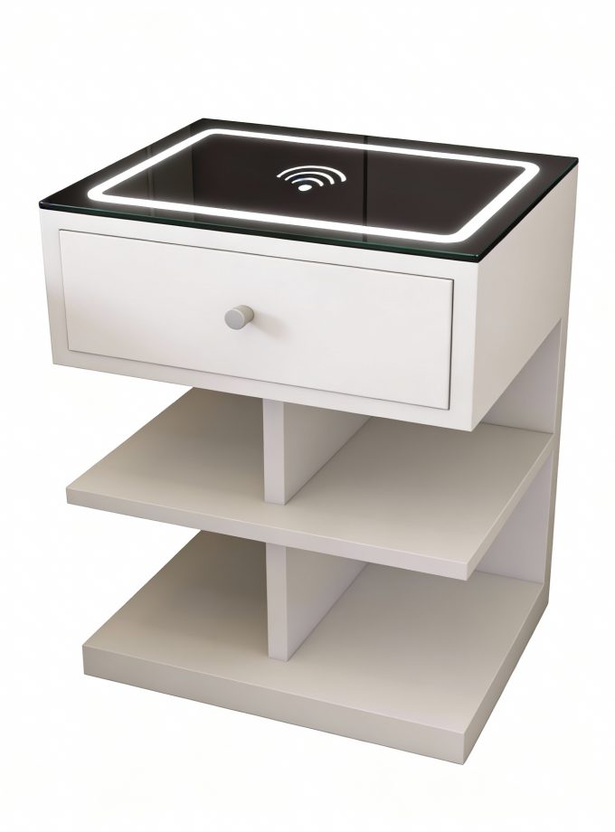 Mesa de Luz Achery con Cargador Inalámbrico