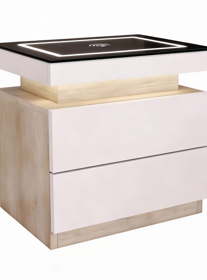 Mesa de Luz Biollet con Cargador Inalámbrico