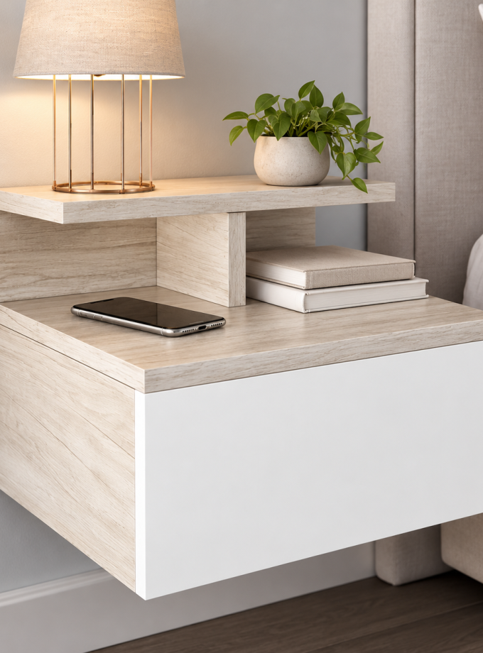 Mesa de luz Flotante Moderna Douzy